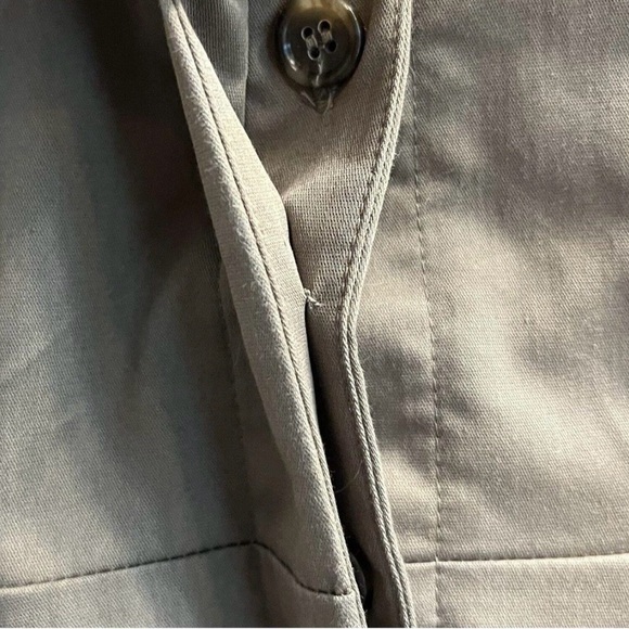 Ann Taylor Sleeveless Utility Shirt Dress, khaki green - Size 8 - Picture 5 of 8